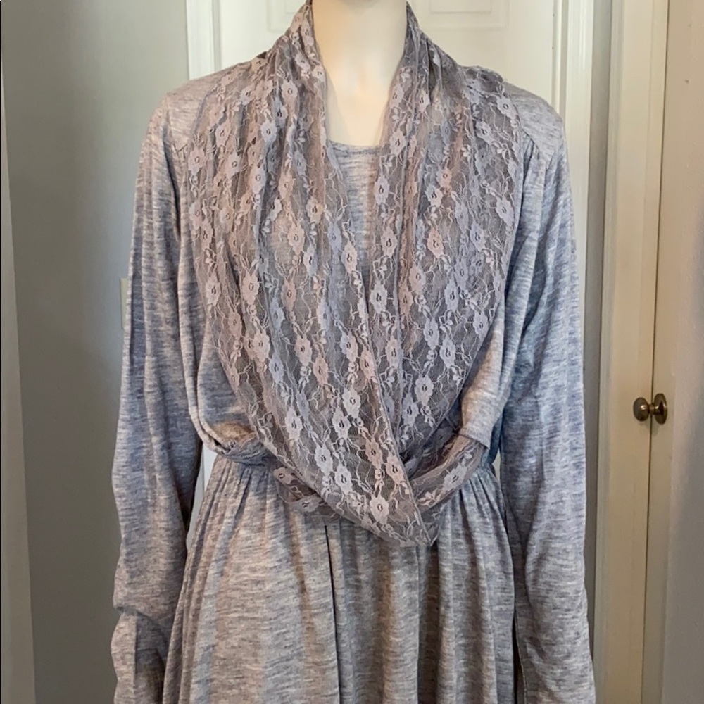NWT Anthropologie a’reve sweater dress with scarf - Picture 2 of 8